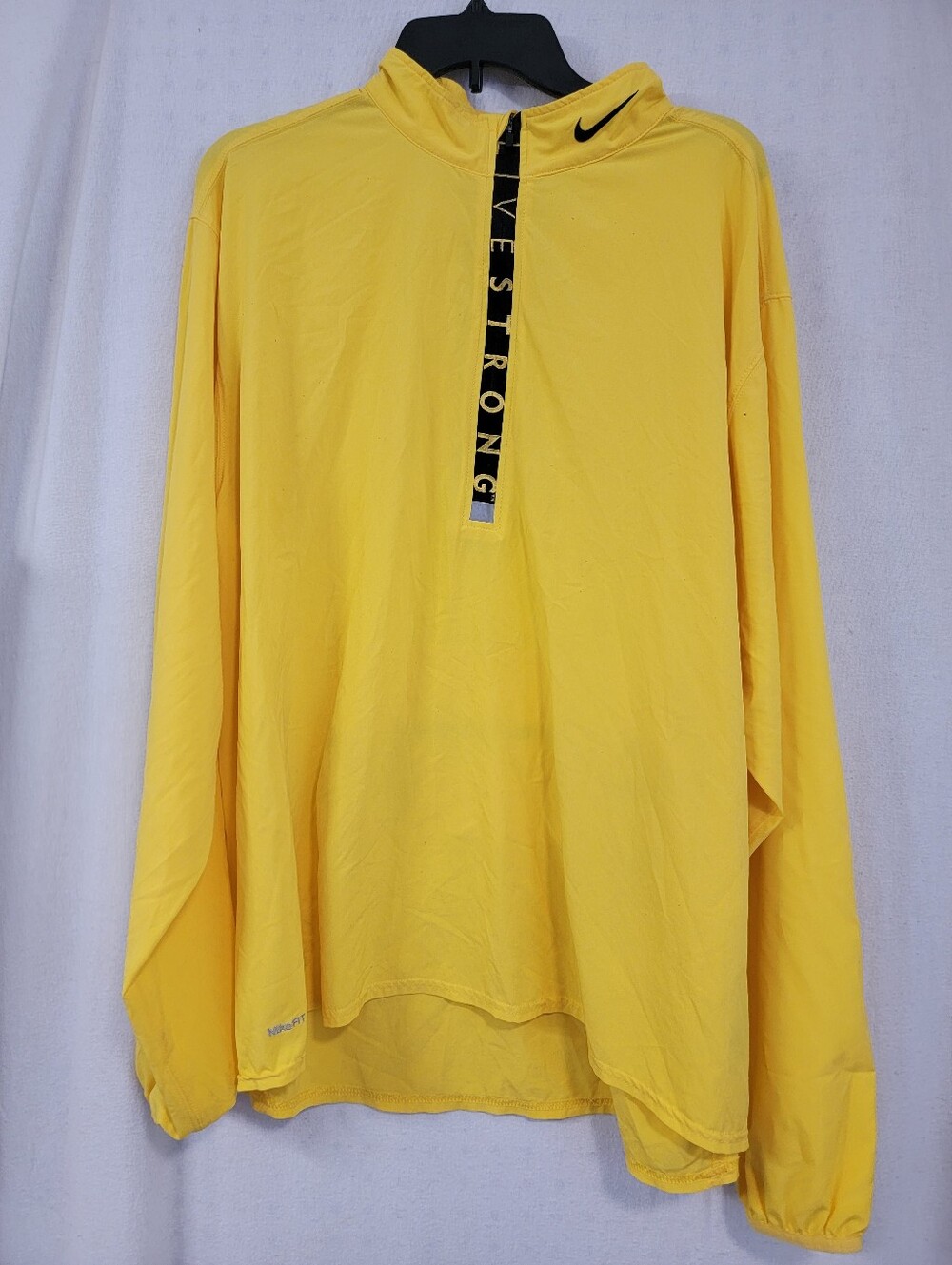 Nike Yellow LiveStrong Long-Sleeve Half-Zip Pullover